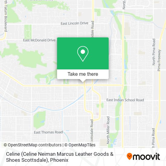 Mapa de Celine (Celine Neiman Marcus Leather Goods & Shoes Scottsdale)