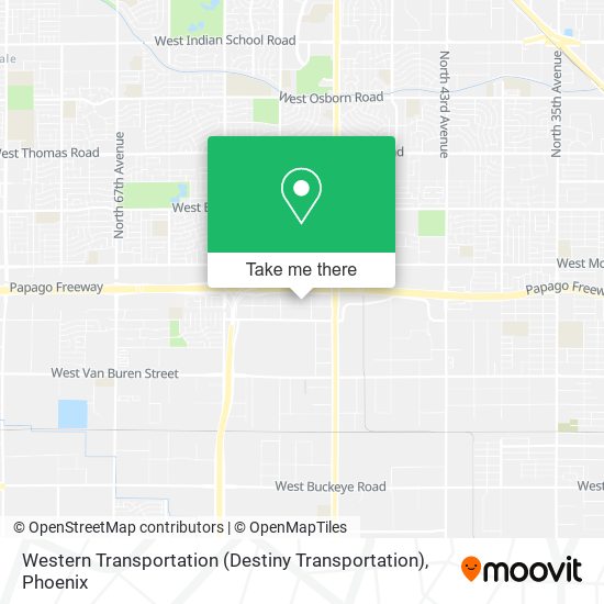 Western Transportation (Destiny Transportation) map