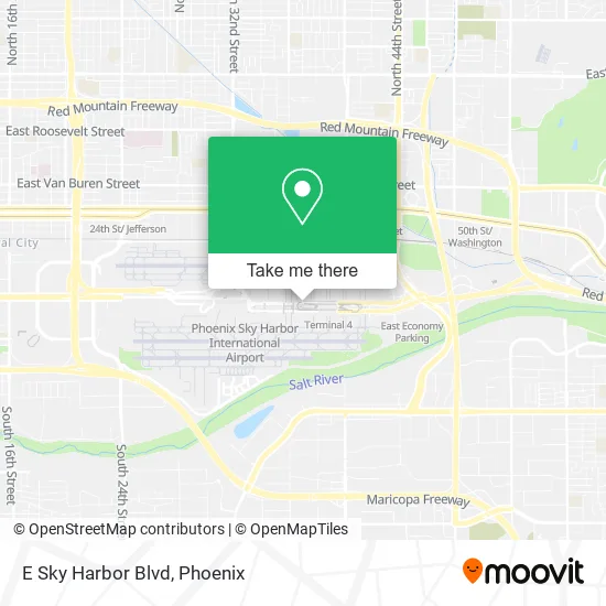 E Sky Harbor Blvd map