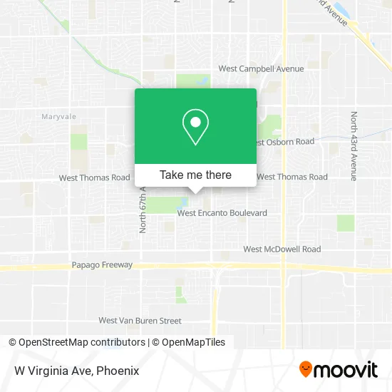 W Virginia Ave map