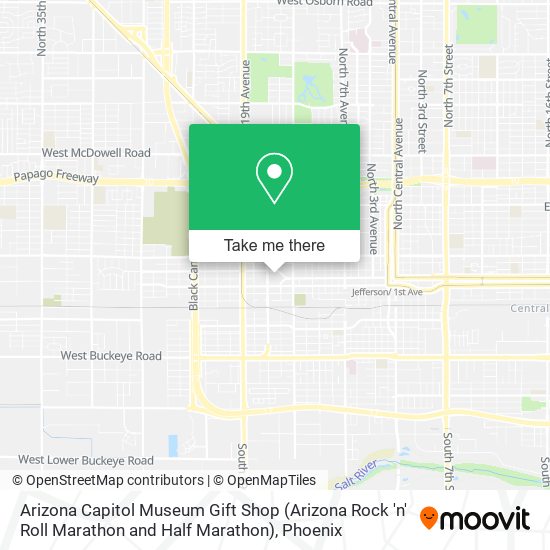 Arizona Capitol Museum Gift Shop (Arizona Rock 'n' Roll Marathon and Half Marathon) map