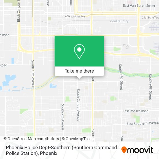 Phoenix Police Dept-Southern (Southern Command Police Station) map