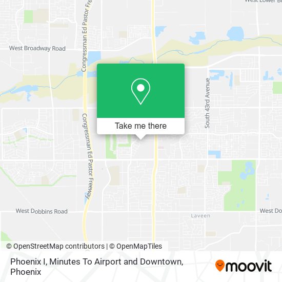 Phoenix I, Minutes To Airport and Downtown map