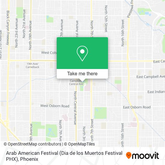 Mapa de Arab American Festival (Dia de los Muertos Festival PHX)