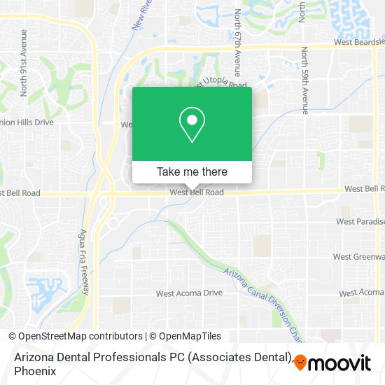 Mapa de Arizona Dental Professionals PC (Associates Dental)