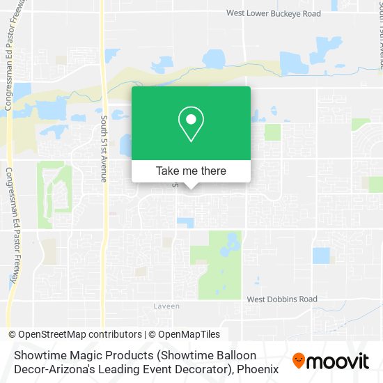 Showtime Magic Products (Showtime Balloon Decor-Arizona's Leading Event Decorator) map