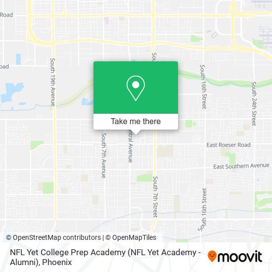 Mapa de NFL Yet College Prep Academy (NFL Yet Academy - Alumni)