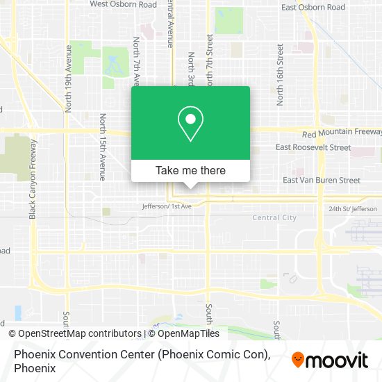 Mapa de Phoenix Convention Center (Phoenix Comic Con)