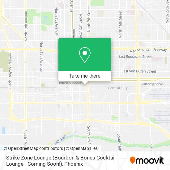 Mapa de Strike Zone Lounge (Bourbon & Bones Cocktail Lounge - Coming Soon!)
