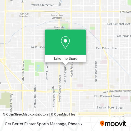 Get Better Faster Sports Massage map