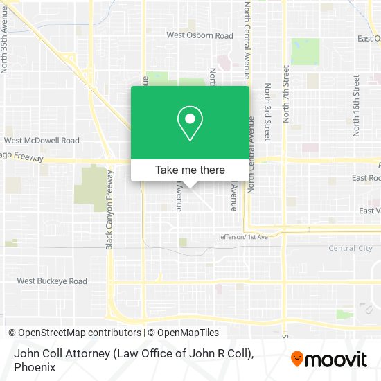 Mapa de John Coll Attorney (Law Office of John R Coll)