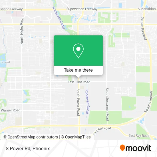 S Power Rd map