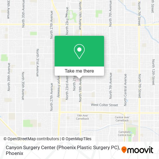 Mapa de Canyon Surgery Center (Phoenix Plastic Surgery PC)