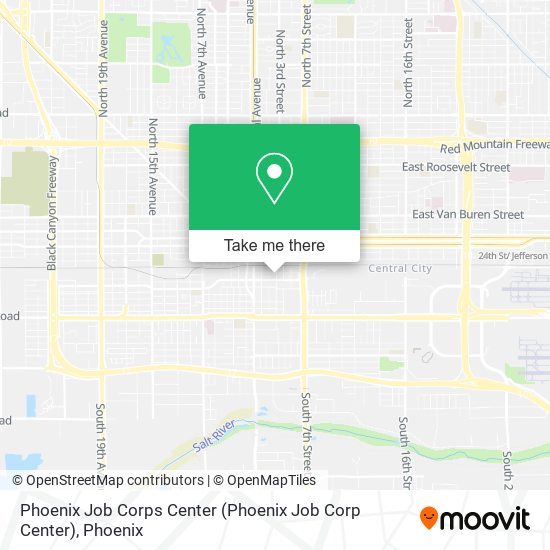 Phoenix Job Corps Center map