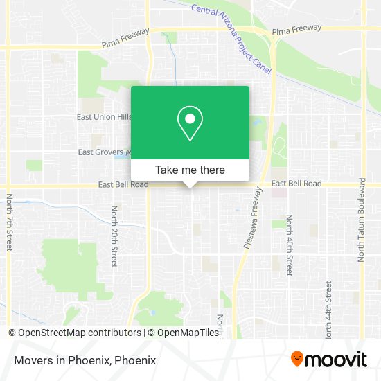 Movers in Phoenix map