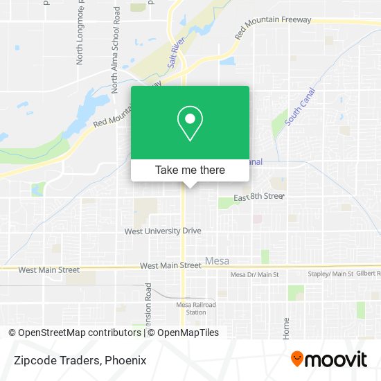 Zipcode Traders map