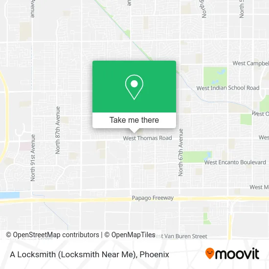 A Locksmith (Locksmith Near Me) map