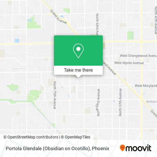Portola Glendale (Obsidian on Ocotillo) map