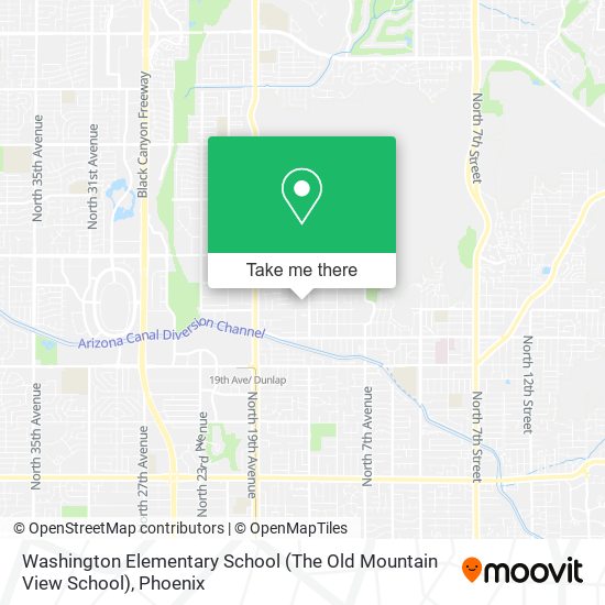 Mapa de Washington Elementary School (The Old Mountain View School)