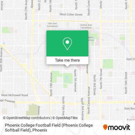 Phoenix College Football Field map