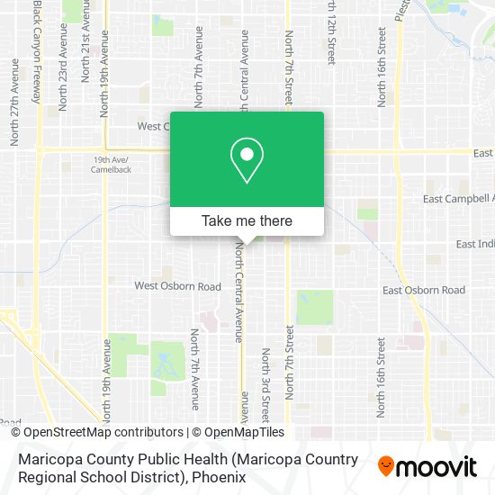 Mapa de Maricopa County Public Health (Maricopa Country Regional School District)