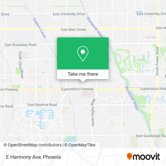 E Harmony Ave map