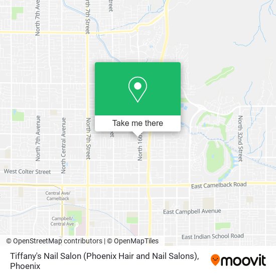 Mapa de Tiffany's Nail Salon (Phoenix Hair and Nail Salons)