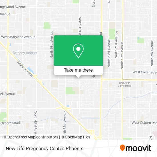 New Life Pregnancy Center map