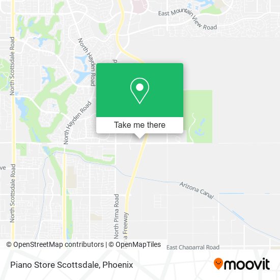 Piano Store Scottsdale map