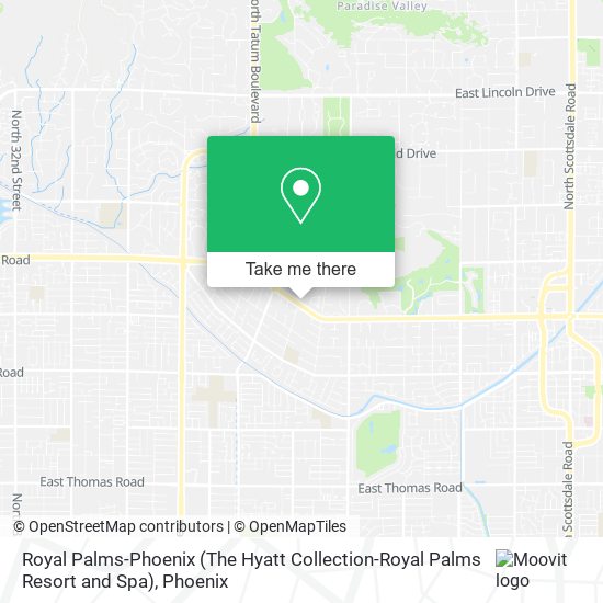 Mapa de Royal Palms-Phoenix (The Hyatt Collection-Royal Palms Resort and Spa)