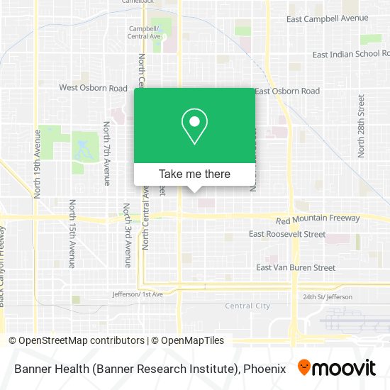 Mapa de Banner Health (Banner Research Institute)