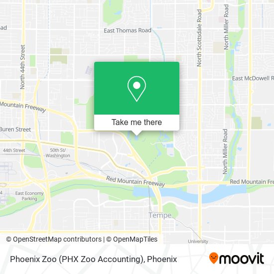 Mapa de Phoenix Zoo (PHX Zoo Accounting)