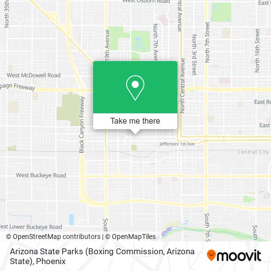 Mapa de Arizona State Parks (Boxing Commission, Arizona State)