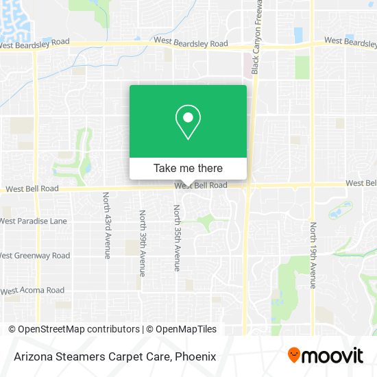 Arizona Steamers Carpet Care map