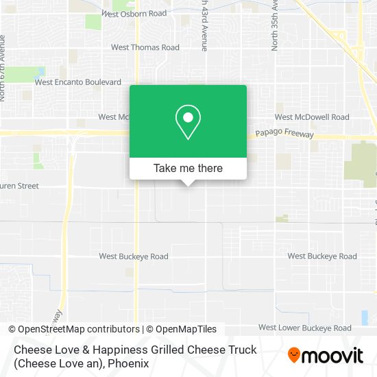 Mapa de Cheese Love & Happiness Grilled Cheese Truck (Cheese Love an)