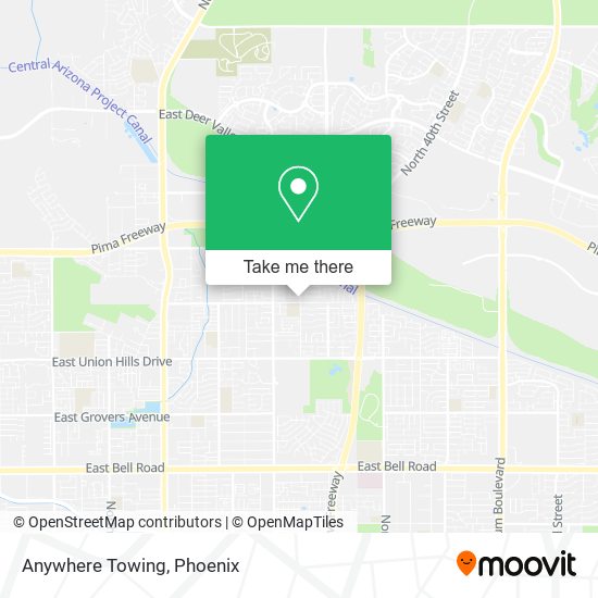 Anywhere Towing map