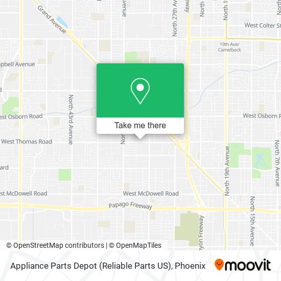 Mapa de Appliance Parts Depot (Reliable Parts US)