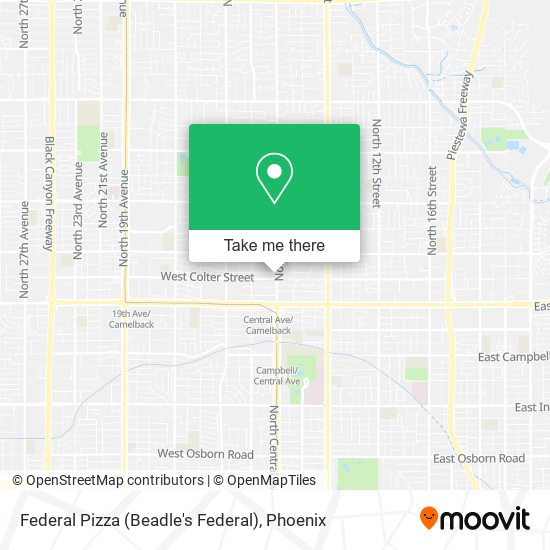 Mapa de Federal Pizza (Beadle's Federal)