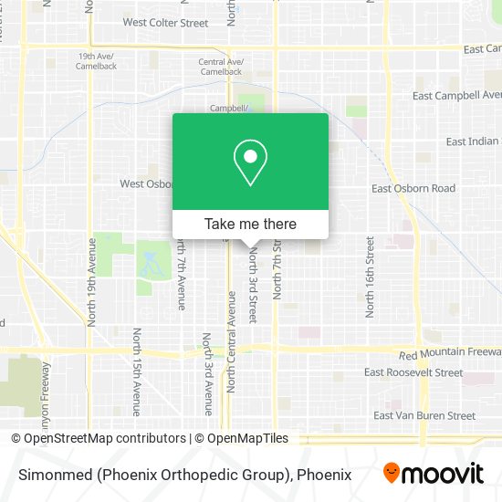 Simonmed (Phoenix Orthopedic Group) map