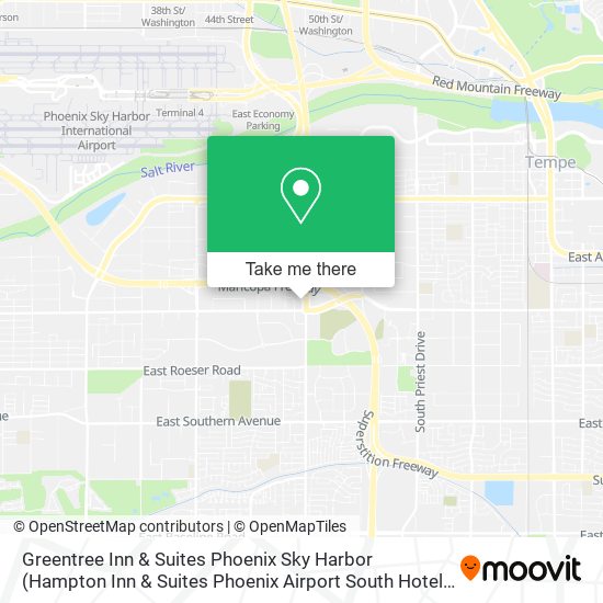 Mapa de Greentree Inn & Suites Phoenix Sky Harbor