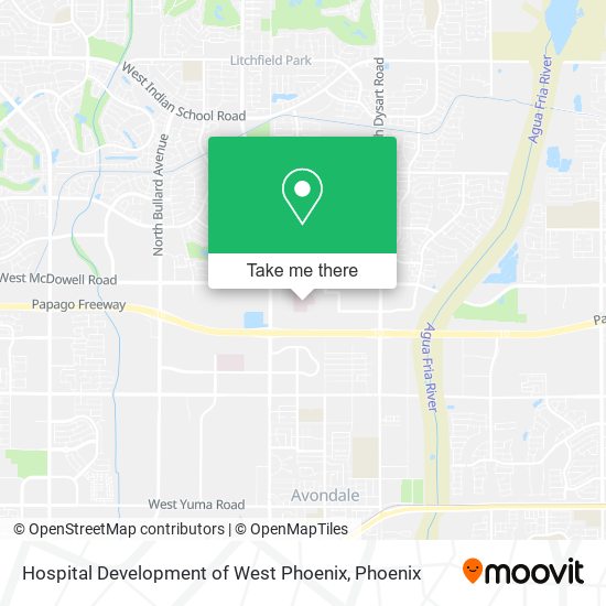 Mapa de Hospital Development of West Phoenix