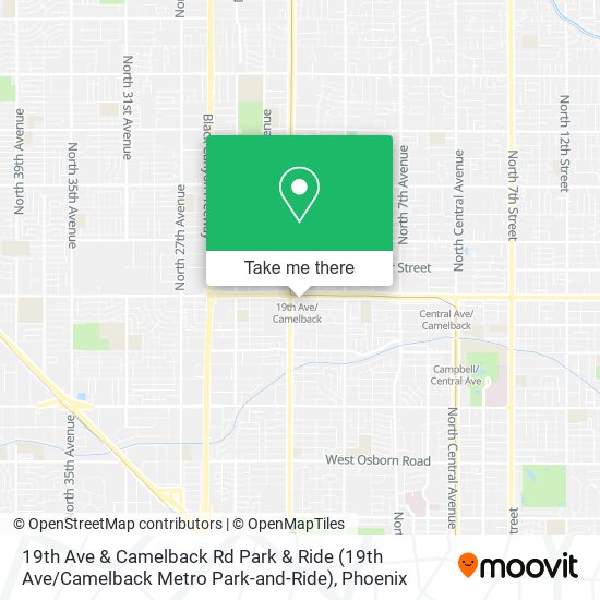 19th Ave & Camelback Rd Park & Ride (19th Ave / Camelback Metro Park-and-Ride) map