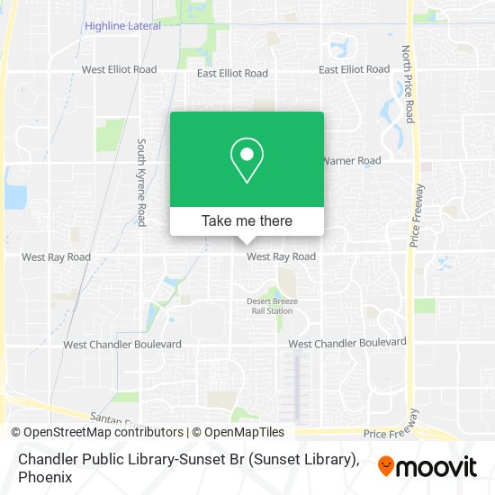 Chandler Public Library-Sunset Br (Sunset Library) map