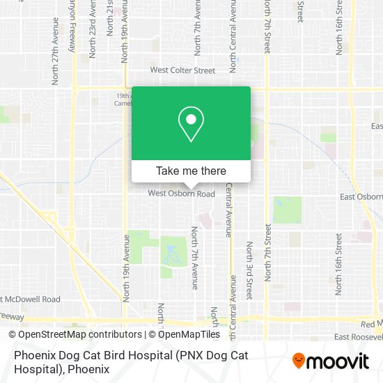 Mapa de Phoenix Dog Cat Bird Hospital (PNX Dog Cat Hospital)