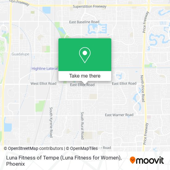 Luna Fitness of Tempe (Luna Fitness for Women) map