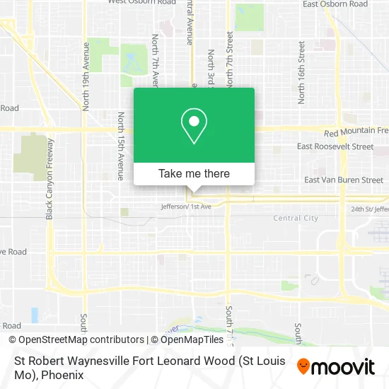 St Robert Waynesville Fort Leonard Wood (St Louis Mo) map