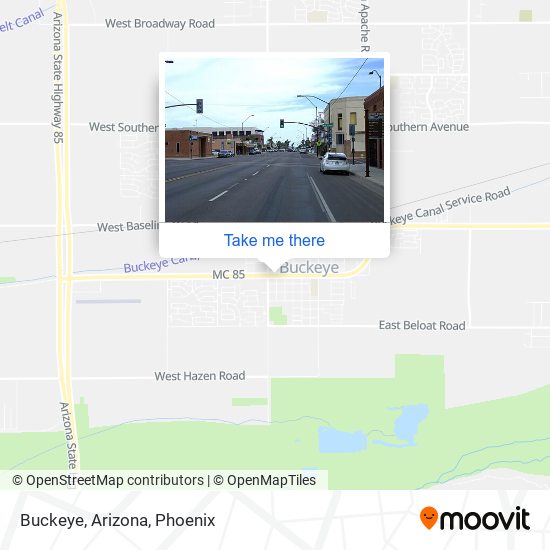 Mapa de Buckeye, Arizona