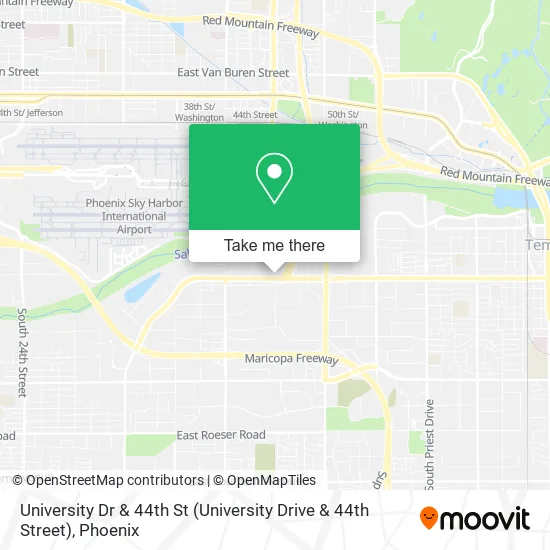University Dr & 44th St (University Drive & 44th Street) map
