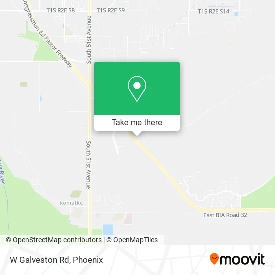 W Galveston Rd map