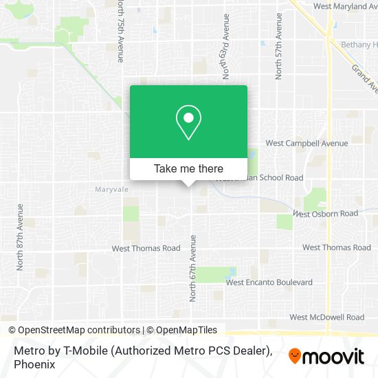 Mapa de Metro by T-Mobile (Authorized Metro PCS Dealer)